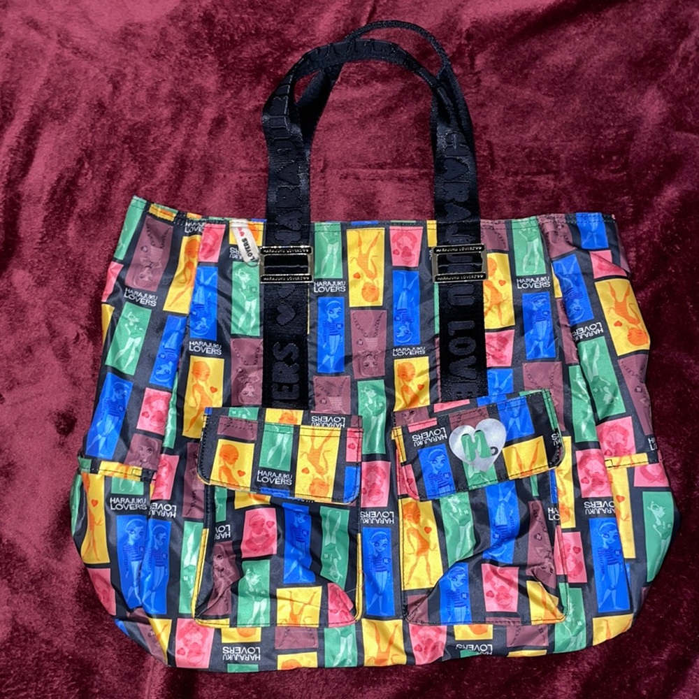RARE Harajuku Lovers Retro Girl Tote Bag